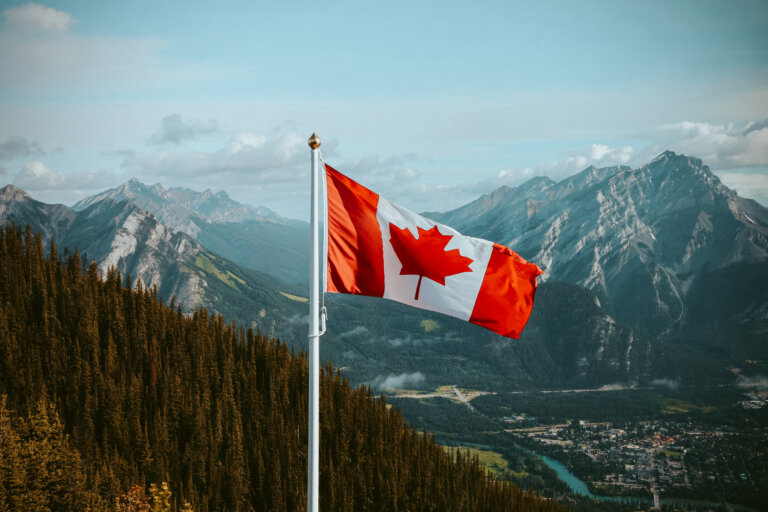 canada flag representing canadian immigration