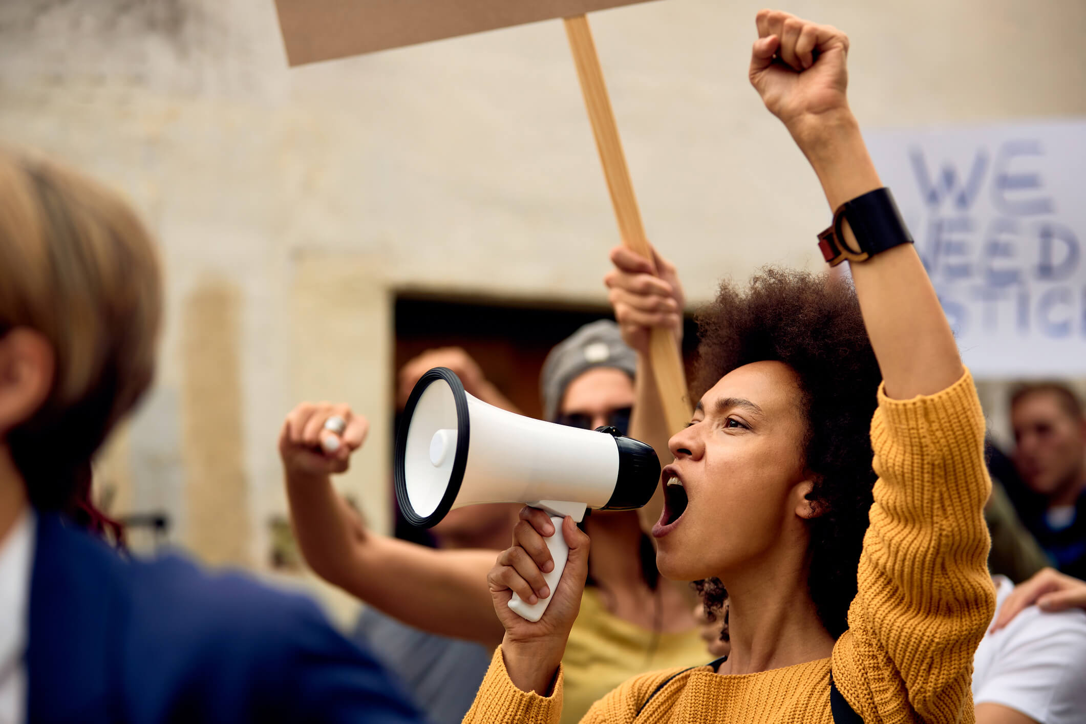 non citizen protesting at a u.s protest